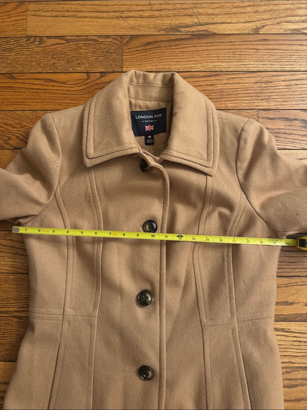 London Fog Camel Peacoat with Button Front NWOT - Picture 6 of 9
